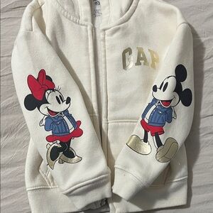 GAP Cream Hoodie with Black Accents